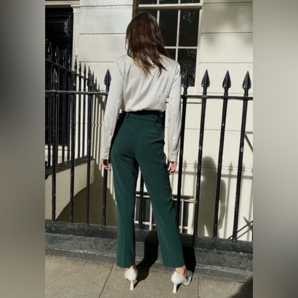 NWT Babaton Encore Pant Scarab Size 8 Belted - Picture 2 of 8